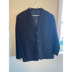 Paolo Solari Men’s Athletic Fit Black Suit Jacket. 44L.